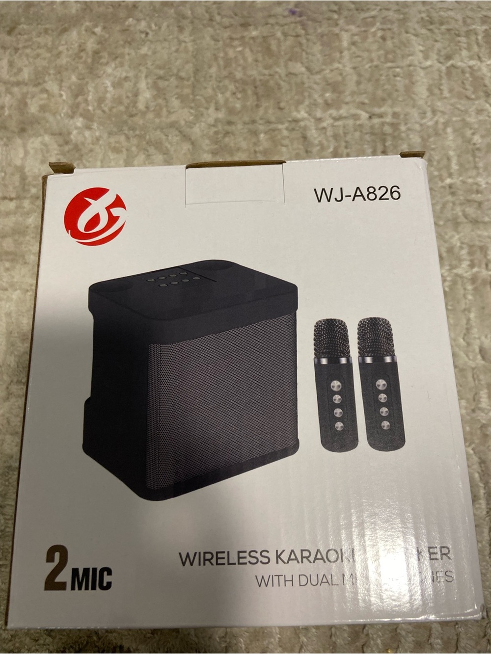 Wireless Karaoke Speaker with 2 Microphones - Pink